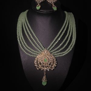COLLIER PERLE VERTE