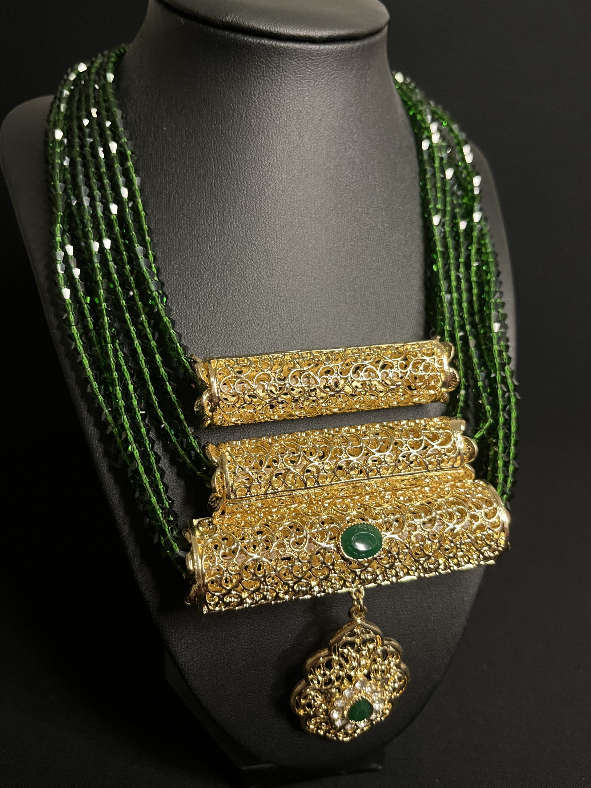 COLLIER 3 CHAÎNES HENNÉ – Image 2