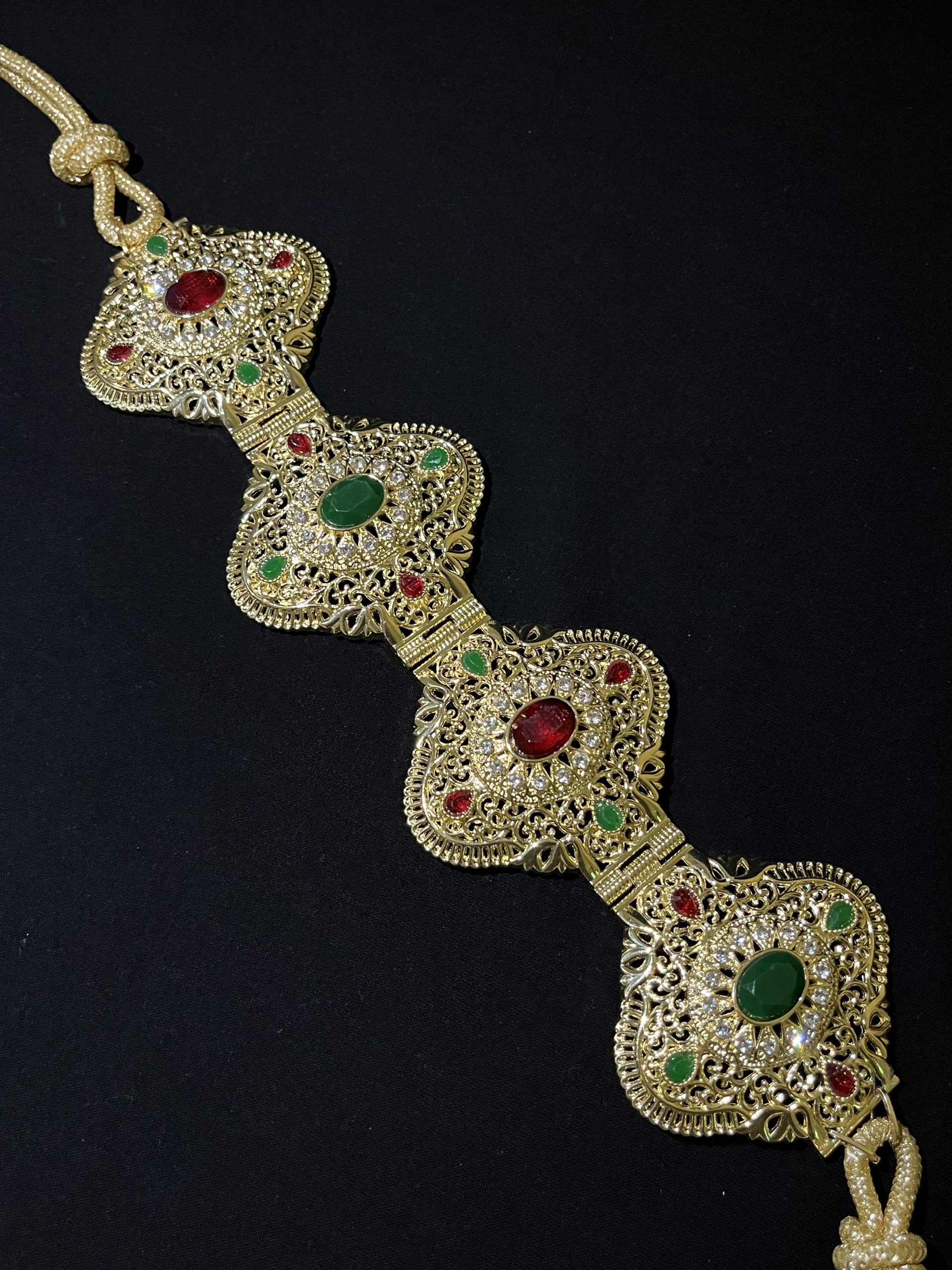 CEINTURE MAJDOUL BELDI ROUGE VERT