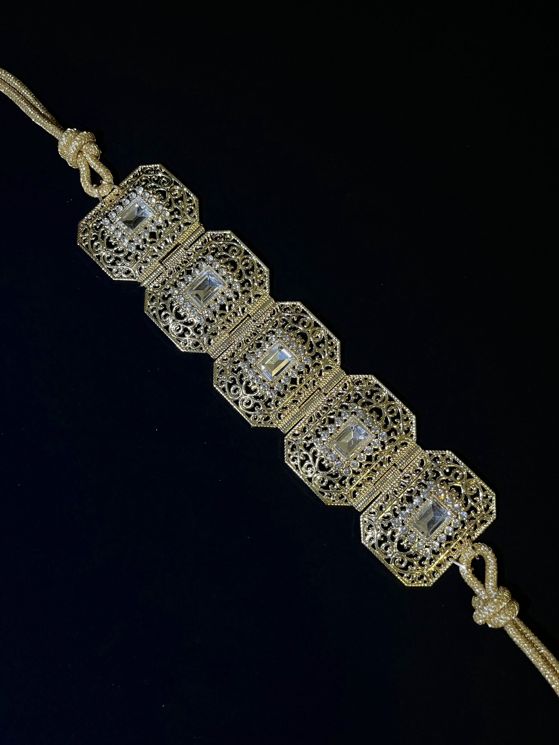 CEINTURE MAJDOUL CARRÉ DORÉ