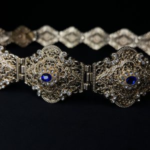 CEINTURE DORÉ BLEU