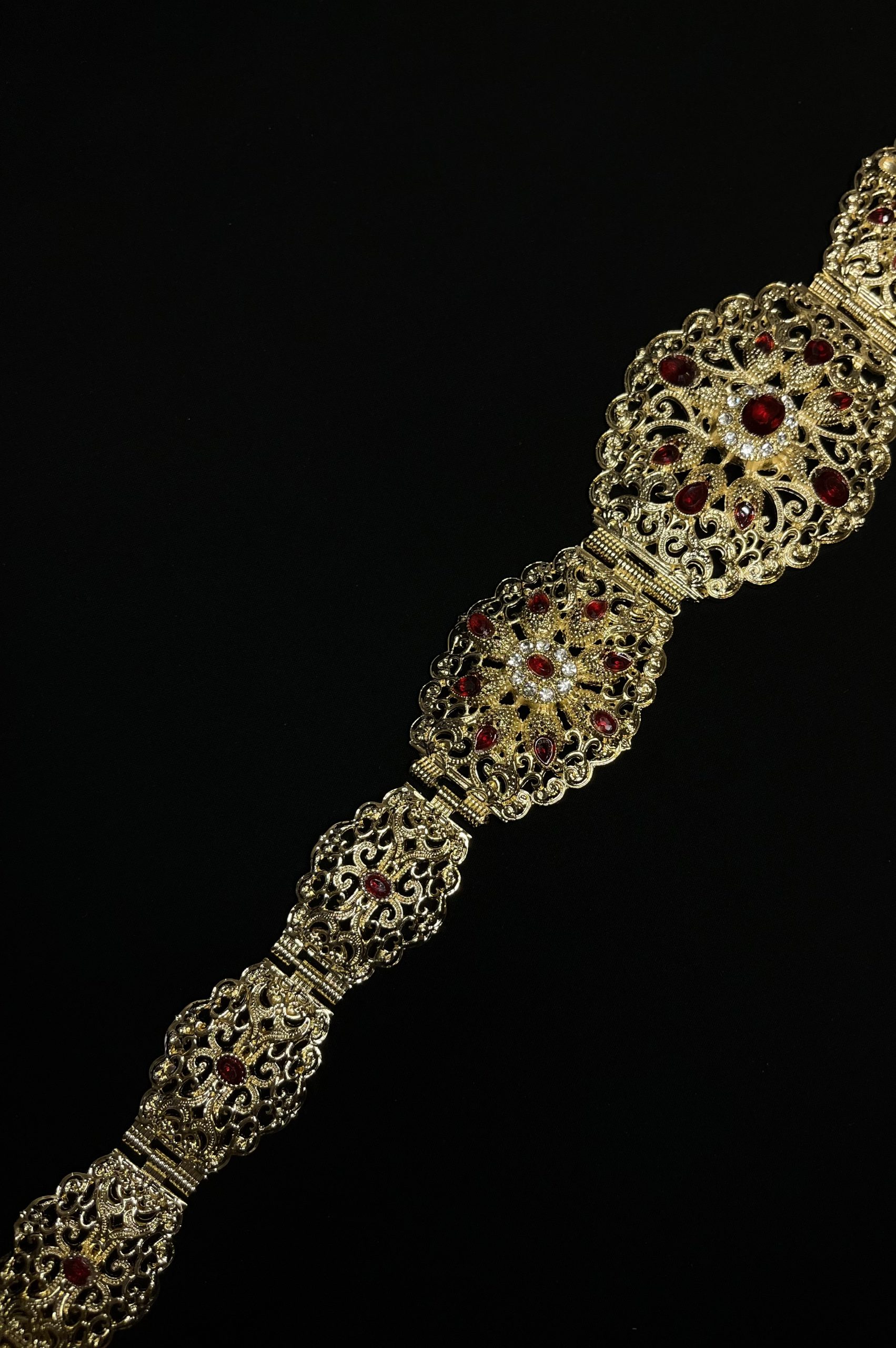 CEINTURE DORÉ ROUGE – Image 2